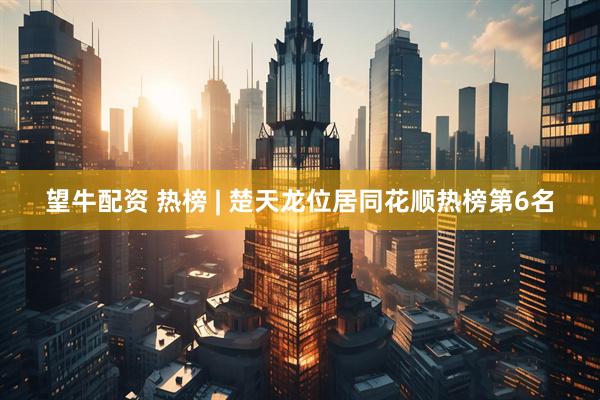 望牛配资 热榜 | 楚天龙位居同花顺热榜第6名