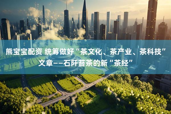 熊宝宝配资 统筹做好“茶文化、茶产业、茶科技”文章——石阡苔茶的新“茶经”