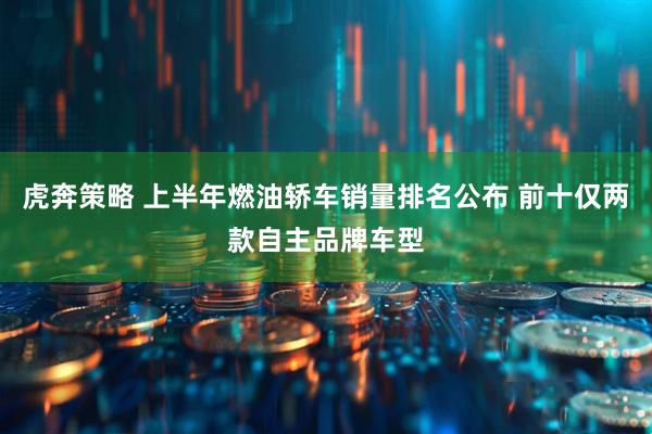 虎奔策略 上半年燃油轿车销量排名公布 前十仅两款自主品牌车型