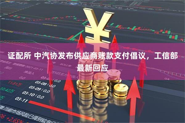 证配所 中汽协发布供应商账款支付倡议，工信部最新回应